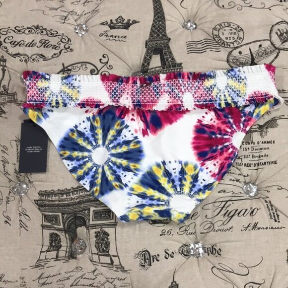 Tommy Hilfiger Tie-Dye Smocked Bikini Bottoms - Picture 5 of 6